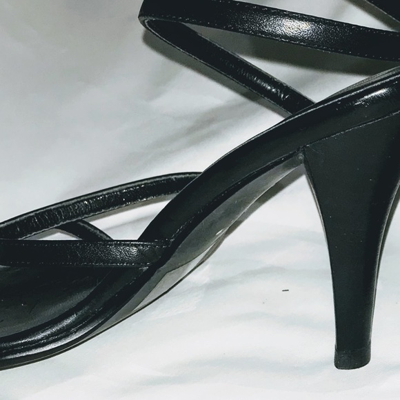 Aldo Black Sling  6" Anklet Wrap & 3.25" Heel Sz 5 - Picture 4 of 7